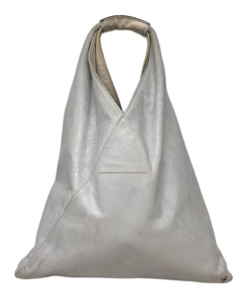 MM6 Maison Margiela（エムエムシックスメゾンマルジェラ）MM6 Maison Margiela (エムエムシックスメゾンマルジェラ) レザージャパニーズトートバッグ ホワイトの古着・服飾アイテム