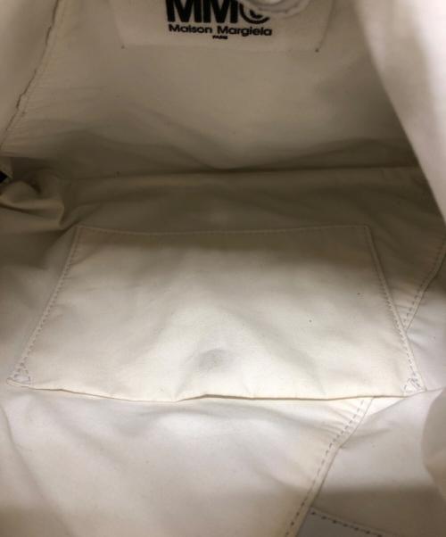 MM6 Maison Margiela（エムエムシックスメゾンマルジェラ）MM6 Maison Margiela (エムエムシックスメゾンマルジェラ) レザージャパニーズトートバッグ ホワイトの古着・服飾アイテム