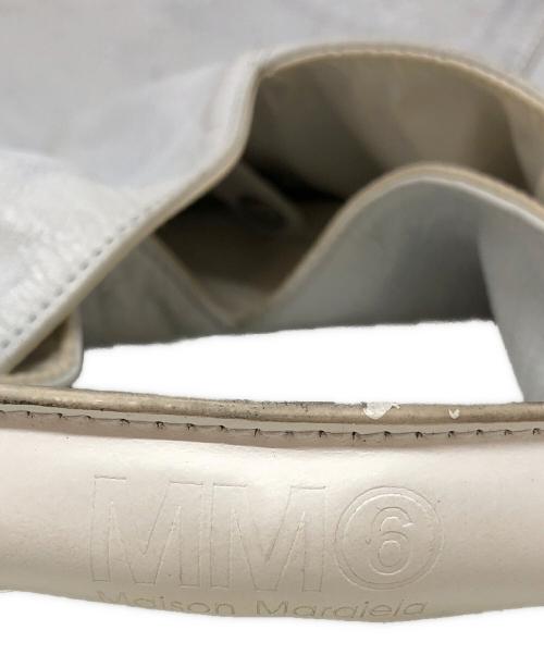 MM6 Maison Margiela（エムエムシックスメゾンマルジェラ）MM6 Maison Margiela (エムエムシックスメゾンマルジェラ) レザージャパニーズトートバッグ ホワイトの古着・服飾アイテム