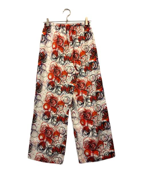 HERALBONY（ヘラルボニー）HERALBONY (ヘラルボニー) サテンパンツ「タイトル不明」 レッド サイズ:FREEの古着・服飾アイテム