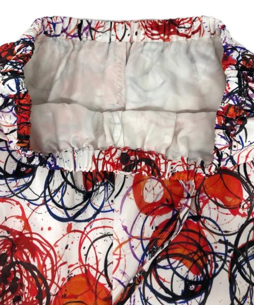 HERALBONY（ヘラルボニー）HERALBONY (ヘラルボニー) サテンパンツ「タイトル不明」 レッド サイズ:FREEの古着・服飾アイテム