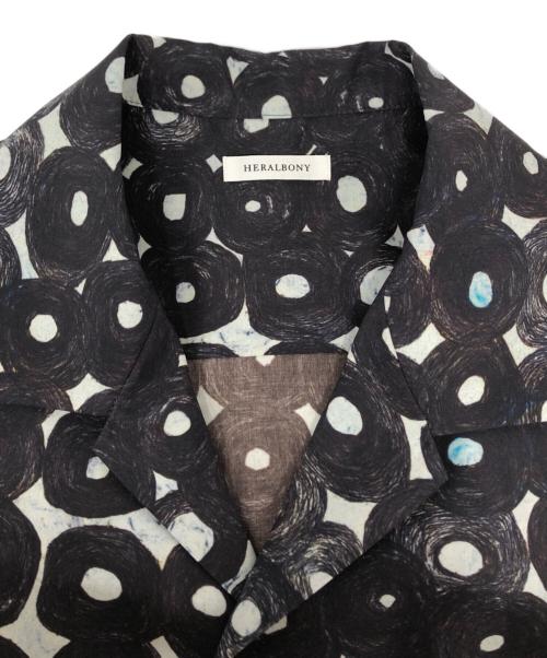 HERALBONY（ヘラルボニー）HERALBONY (ヘラルボニー) オープンカラーシャツ「（無題）（丸）」 ブラック サイズ:FREEの古着・服飾アイテム
