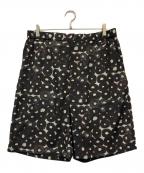 HERALBONYヘラルボニー）の古着「リラックスハーフパンツ「（無題）（丸）」」｜ブラック