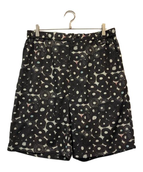 HERALBONY（ヘラルボニー）HERALBONY (ヘラルボニー) リラックスハーフパンツ「（無題）（丸）」 ブラック サイズ:MLの古着・服飾アイテム