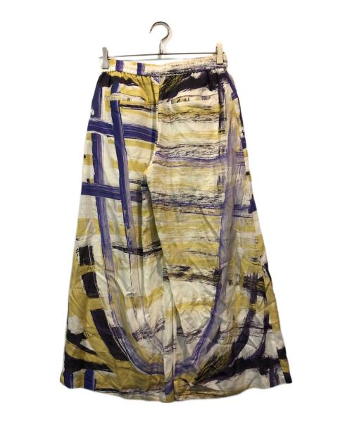 HERALBONY（ヘラルボニー）HERALBONY (ヘラルボニー) リネンワイドパンツ「ももこ」 パープル サイズ:Freeの古着・服飾アイテム