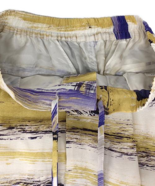 HERALBONY（ヘラルボニー）HERALBONY (ヘラルボニー) リネンワイドパンツ「ももこ」 パープル サイズ:Freeの古着・服飾アイテム