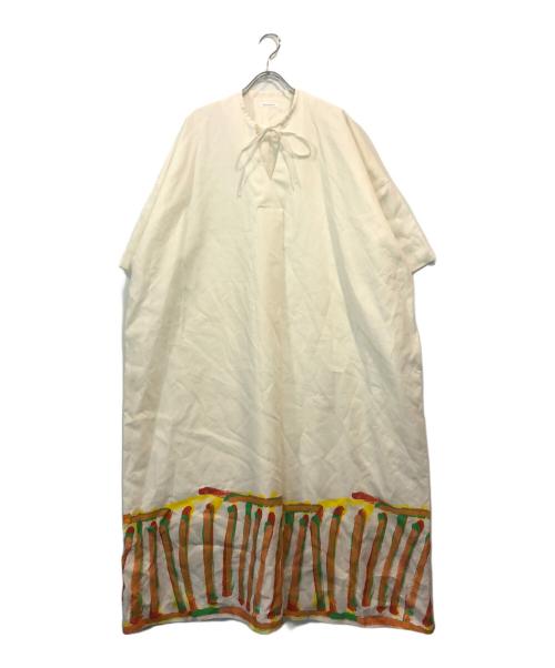 HERALBONY（ヘラルボニー）HERALBONY (ヘラルボニー) Robe en lin ≪ Hankyu Train ≫ ホワイト サイズ:FREEの古着・服飾アイテム