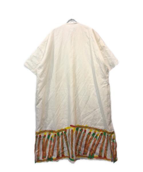 HERALBONY（ヘラルボニー）HERALBONY (ヘラルボニー) Robe en lin ≪ Hankyu Train ≫ ホワイト サイズ:FREEの古着・服飾アイテム