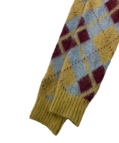 Needles（ニードルズ）Needles (ニードルズ) MOHAIR CARDIGAN ARGYLE カーキ サイズ:SIZE Mの古着・服飾アイテム