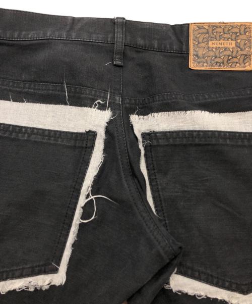 NEMETH（ネメス）Nemeth (ネメス) 立体裁断ブラックデニム ブラック サイズ:Mの古着・服飾アイテム