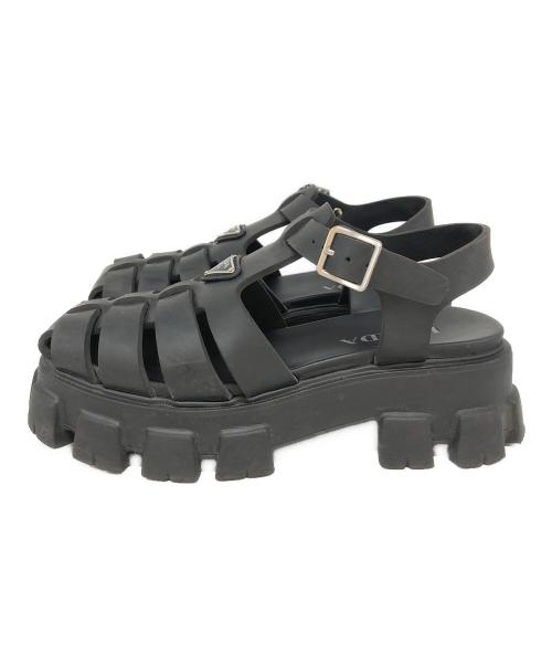PRADA（プラダ）PRADA (プラダ) モノリス ラバー サンダル ブラック サイズ:SIZE 37の古着・服飾アイテム