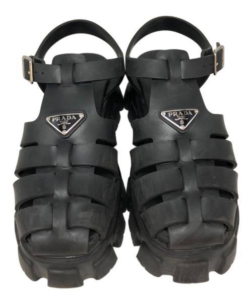 PRADA（プラダ）PRADA (プラダ) モノリス ラバー サンダル ブラック サイズ:SIZE 37の古着・服飾アイテム