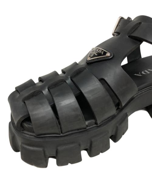 PRADA（プラダ）PRADA (プラダ) モノリス ラバー サンダル ブラック サイズ:SIZE 37の古着・服飾アイテム