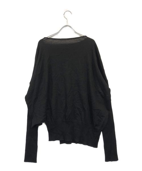 yohji yamamoto+noir（ヨウジヤマモトプリュスノアール）yohji yamamoto+Noir (ヨウジヤマモトプリュスノアール) アシンメトリーニット ブラック サイズ:SIZE 2の古着・服飾アイテム