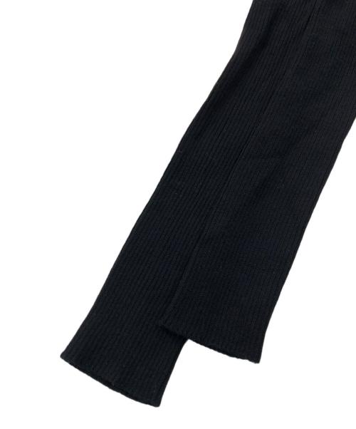 yohji yamamoto+noir（ヨウジヤマモトプリュスノアール）yohji yamamoto+Noir (ヨウジヤマモトプリュスノアール) アシンメトリーニット ブラック サイズ:SIZE 2の古着・服飾アイテム