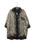 Acne studiosアクネ ストゥディオス）の古着「24ssフローラルプリントシャツ」｜ブラック