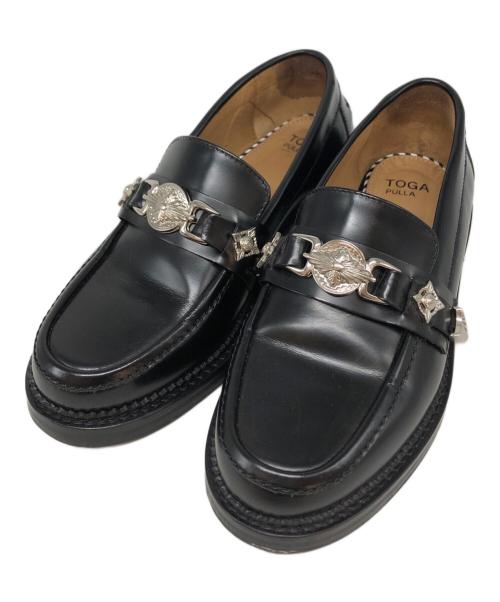 TOGA PULLA（トーガ プルラ）TOGA PULLA (トーガ プルラ) メタルローファー ブラック サイズ:SIZE 37の古着・服飾アイテム
