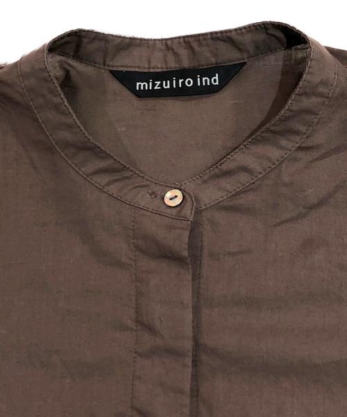 mizuiro-ind（ミズイロインド）mizuiro-ind (ミズイロインド) ピンタックパフスリーブシャツ ブラウン サイズ:-の古着・服飾アイテム