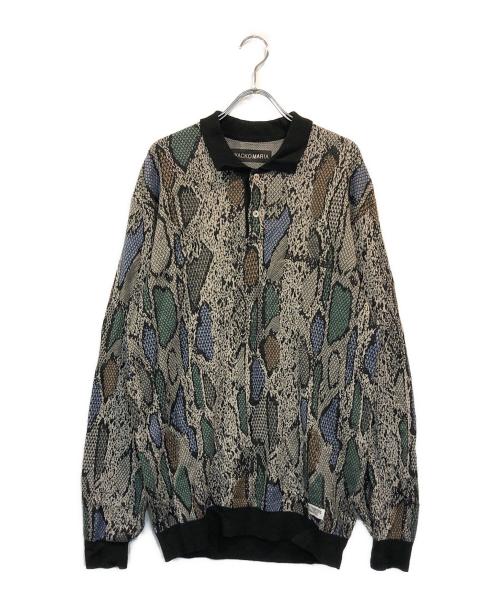 WACKO MARIA（ワコマリア）WACKO MARIA (ワコマリア) パイソンニットポロシャツ グレー サイズ:SIZE Lの古着・服飾アイテム