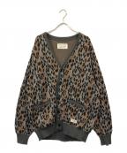 WACKO MARIAワコマリア）の古着「25SSレオパード ジャカードニット カーディガン」｜グレー