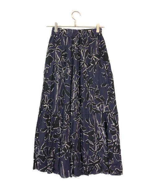 SACRA（サクラ）SACRA (サクラ) ボタニカルプリントロングスカート ネイビー サイズ:SIZE 36の古着・服飾アイテム
