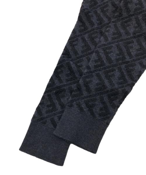 FENDI（フェンディ）FENDI (フェンディ) FFモチーフジャガードニット ブラック サイズ:SIZE 48の古着・服飾アイテム