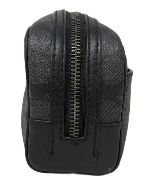 COACH（コーチ）COACH (コーチ) シグネチャー スモール セカンドバッグ グレー×ブラックの古着・服飾アイテム