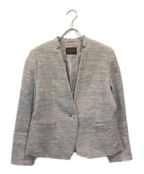 TOMORROW LAND collection（トゥモローランドコレクション）TOMORROW LAND collection (トゥモローランドコレクション) テープストレッチツイード ノーカラージャケット スカイブルー サイズ:SIZE 36の古着・服飾アイテム