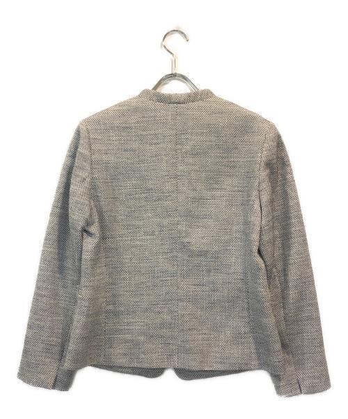 TOMORROW LAND collection（トゥモローランドコレクション）TOMORROW LAND collection (トゥモローランドコレクション) テープストレッチツイード ノーカラージャケット スカイブルー サイズ:SIZE 36の古着・服飾アイテム