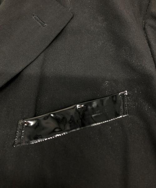 COMME des GARCONS HOMME PLUS（コムデギャルソンオムプリュス）COMME des GARCONS HOMME PLUS (コムデギャルソンオムプリュス) 90sポケットエナメルテーラードジャケット ブラック サイズ:Mの古着・服飾アイテム