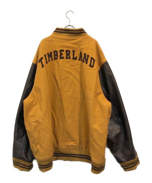 Timberland（ティンバーランド）Timberland (ティンバーランド) レザースリーブスタジャン イエロー サイズ:SIZE 3XLの古着・服飾アイテム
