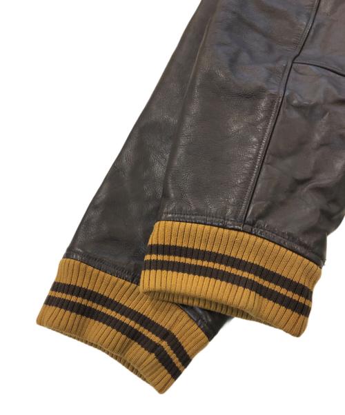 Timberland（ティンバーランド）Timberland (ティンバーランド) レザースリーブスタジャン イエロー サイズ:SIZE 3XLの古着・服飾アイテム