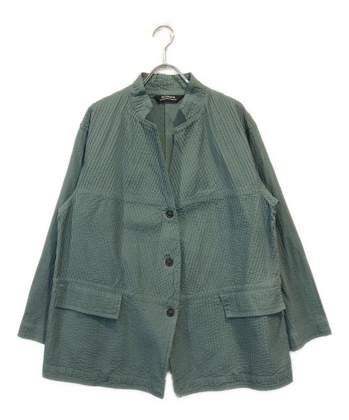 YACCO MARICARD（ヤッコマリカルド）YACCO MARICARD (ヤッコマリカルド) ピンタック単衣ジャケット ブルー サイズ:SIZE 2の古着・服飾アイテム