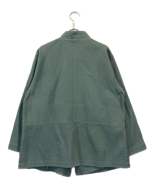 YACCO MARICARD（ヤッコマリカルド）YACCO MARICARD (ヤッコマリカルド) ピンタック単衣ジャケット ブルー サイズ:SIZE 2の古着・服飾アイテム