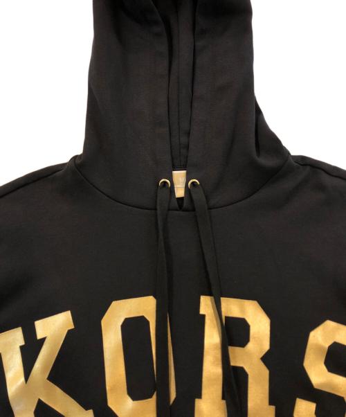 MICHAEL KORS（マイケル・コース）MICHAEL KORS (マイケルコース) KORSプリントフーデッドワンピース ブラック サイズ:XSの古着・服飾アイテム