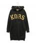 MICHAEL KORS（マイケルコース）の古着「KORSプリントフーデッドワンピース」｜ブラック