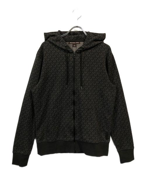 MICHAEL KORS（マイケル・コース）MICHAEL KORS (マイケルコース) MKモノグラムジップパーカー グレー サイズ:XS 未使用品の古着・服飾アイテム