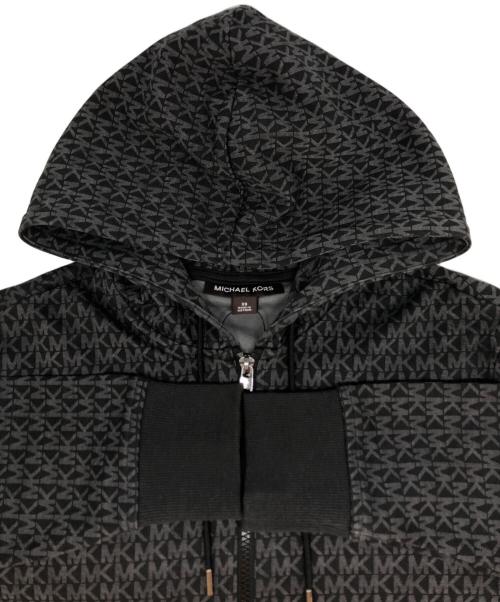MICHAEL KORS（マイケル・コース）MICHAEL KORS (マイケルコース) MKモノグラムジップパーカー グレー サイズ:XS 未使用品の古着・服飾アイテム