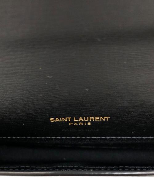 Saint Laurent Paris（サンローランパリ）Saint Laurent Paris (サンローランパリ) フォンフォルダーモノグラム ショルダーバッグ ブラックの古着・服飾アイテム