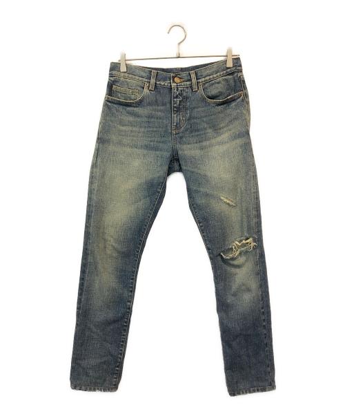Saint Laurent Paris（サンローランパリ）Saint Laurent Paris (サンローランパリ) クラッシュデニムパンツ インディゴ サイズ:SIZE 29の古着・服飾アイテム