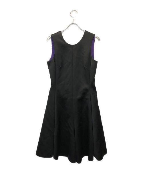 EMPORIO ARMANI（エンポリオアルマーニ）EMPORIO ARMANI (エンポリオアルマーニ) バックリボンノースリーブワンピース ブラック サイズ:SIZE 40の古着・服飾アイテム