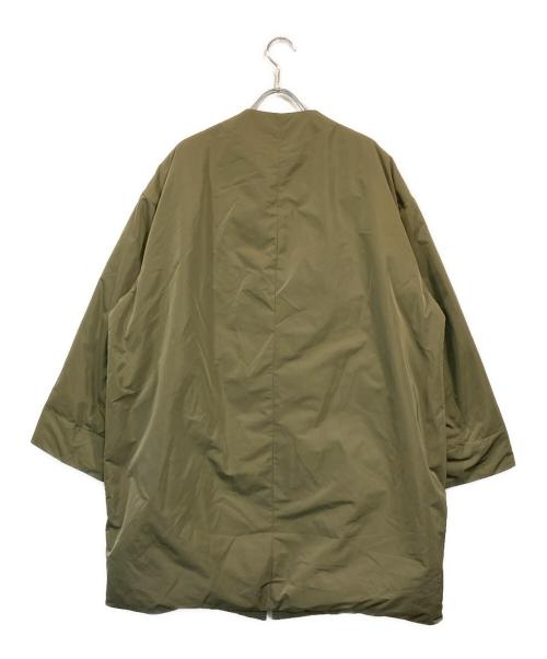 LE GLAZIK（ル グラジック）LE GLAZIK (ル グラジック) ノーカラーダウンコート カーキ サイズ:SIZE 36の古着・服飾アイテム