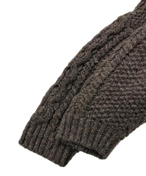 nest Robe（ネストローブ）nest Robe (ネストローブ) ウールケーブルニット チャコールグレー サイズ:-の古着・服飾アイテム