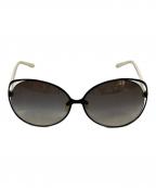 CELINEセリーヌ）の古着「テンプルトリオンフデザインサングラス」｜ホワイト×グレー