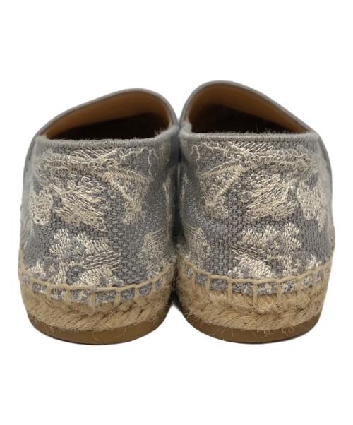 Christian Dior（クリスチャン ディオール）Christian Dior (クリスチャン ディオール) ファブリック エスパドリーユ グレー サイズ:38の古着・服飾アイテム