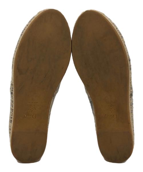 Christian Dior（クリスチャン ディオール）Christian Dior (クリスチャン ディオール) ファブリック エスパドリーユ グレー サイズ:38の古着・服飾アイテム