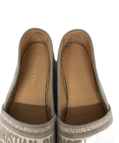 Christian Dior（クリスチャン ディオール）Christian Dior (クリスチャン ディオール) ファブリック エスパドリーユ グレー サイズ:38の古着・服飾アイテム