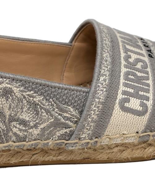 Christian Dior（クリスチャン ディオール）Christian Dior (クリスチャン ディオール) ファブリック エスパドリーユ グレー サイズ:38の古着・服飾アイテム