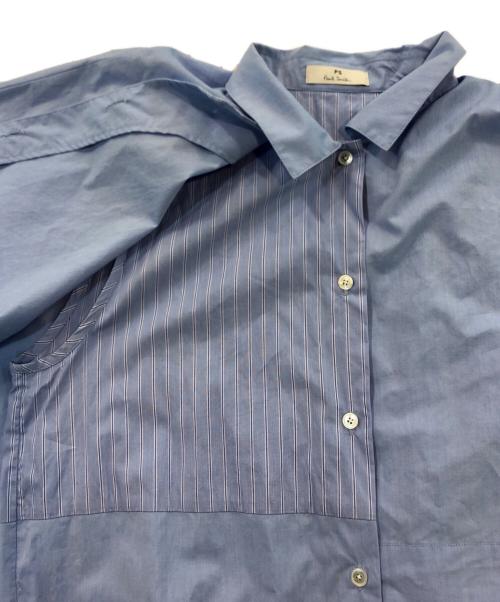 PAUL SMITH（ポールスミス）Paul Smith (ポールスミス) ダブルレイヤードシャツワンピース ブルー サイズ:SIZE 42の古着・服飾アイテム