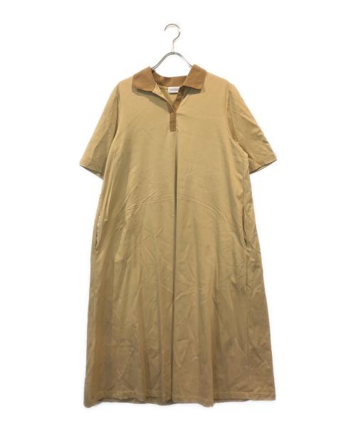 MACKINTOSH PHILOSOPHY（マッキントッシュ フィロソフィー）MACKINTOSH PHILOSOPHY (マッキントッシュ フィロソフィー) ジャージーポロワンピース ベージュ サイズ:SIZE 36の古着・服飾アイテム